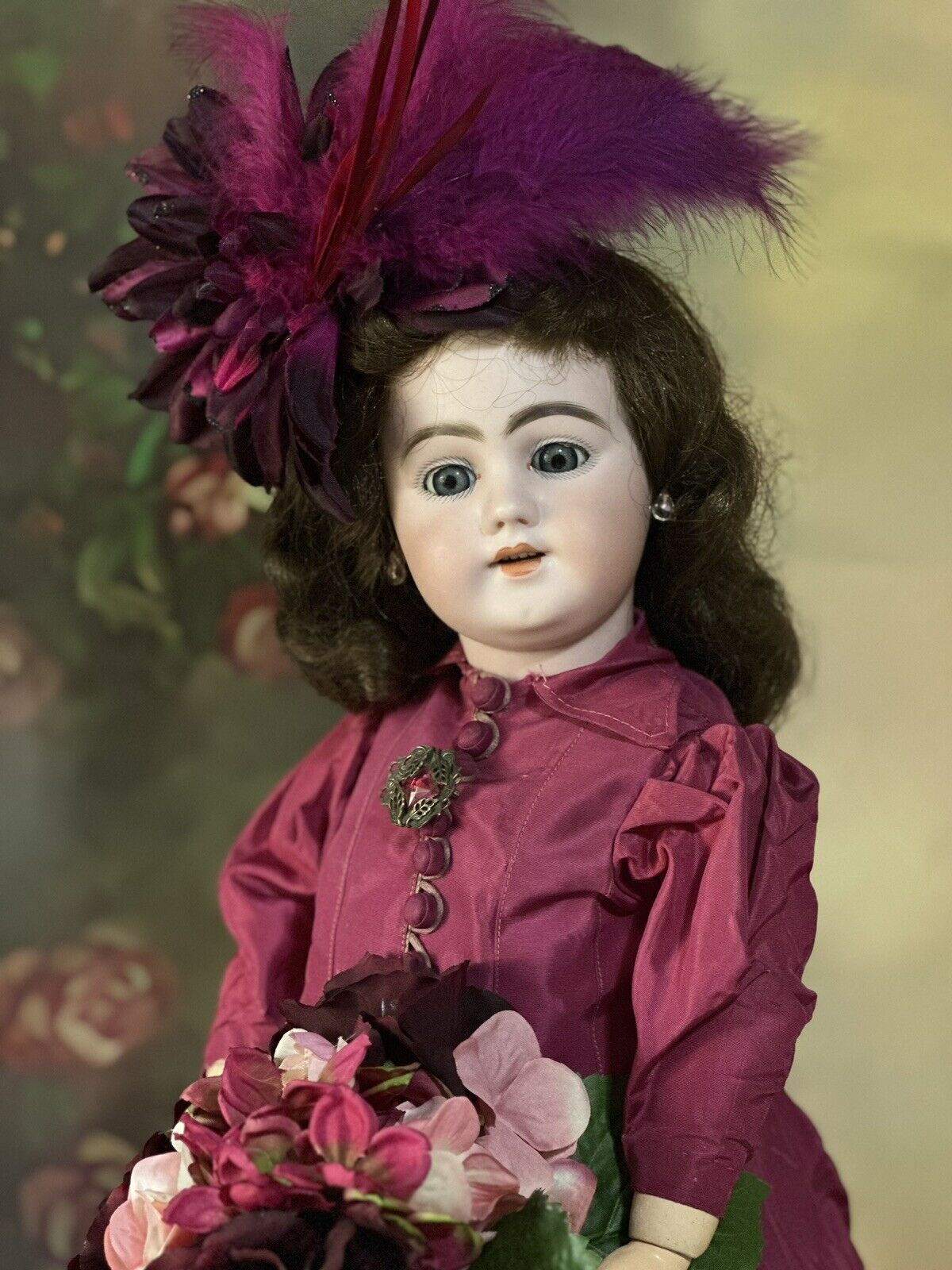 Antique German Simon Halbig Mold 1009 Dep 24” Doll Bisque Head Composition Body