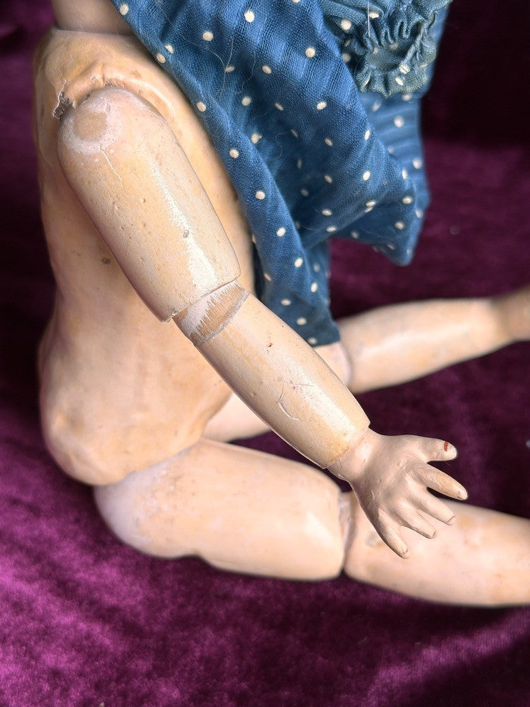 Antique French 12.25” SFBJ 21R Bisque Head Doll Restored