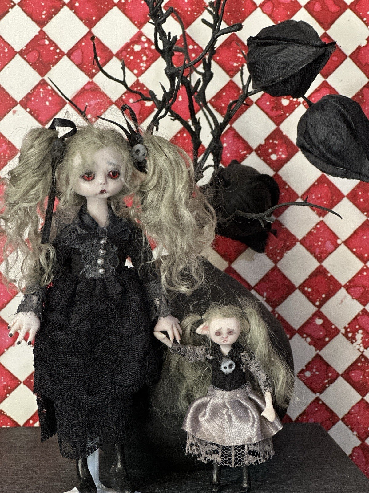 OOAK Artist Vampire Fantasy Character Dolls By A. Gibbons Lil Poe Collection