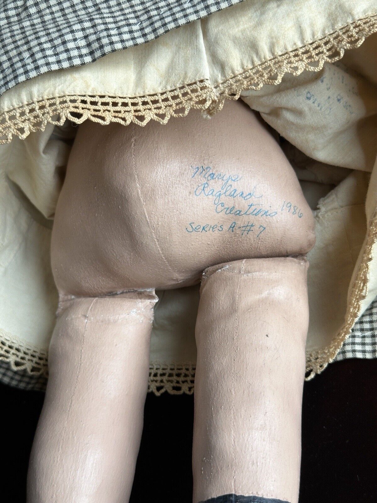 Vintage 18” Cloth Artist Reproduction of Antique Izannah Walker Victoria Doll