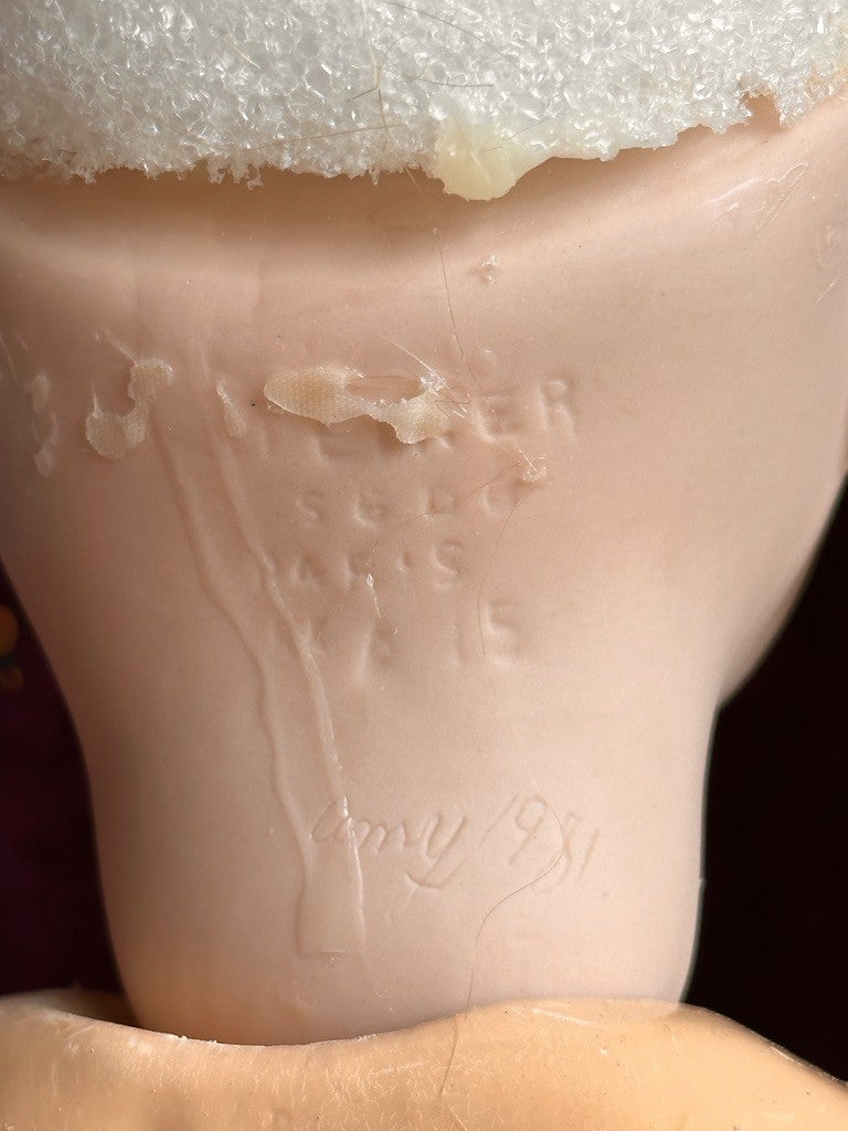 Vintage 17" Porcelain Composition Reproduction of Antique French Steiner Doll