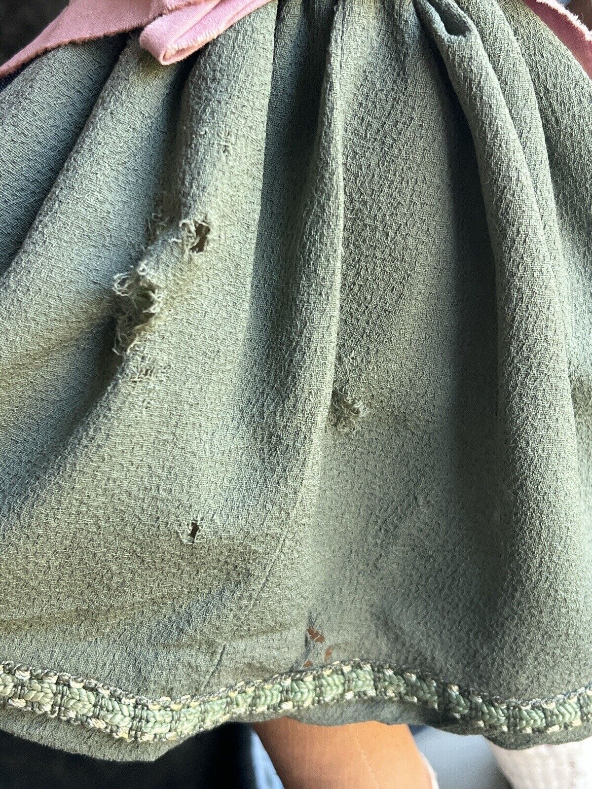 Unidentified Rare 24” Antique/Vintage Cloth Painted Boudoir Style Doll