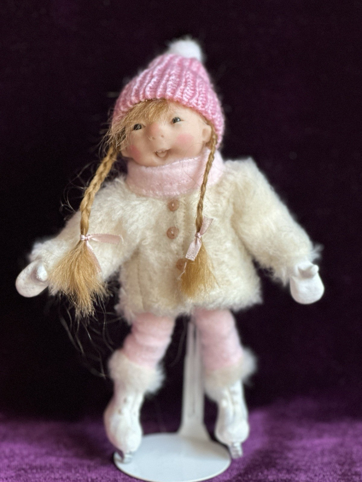 OOAK Miniature Elizabeth Cooper 6” Polymer Clay Cloth Girl Doll
