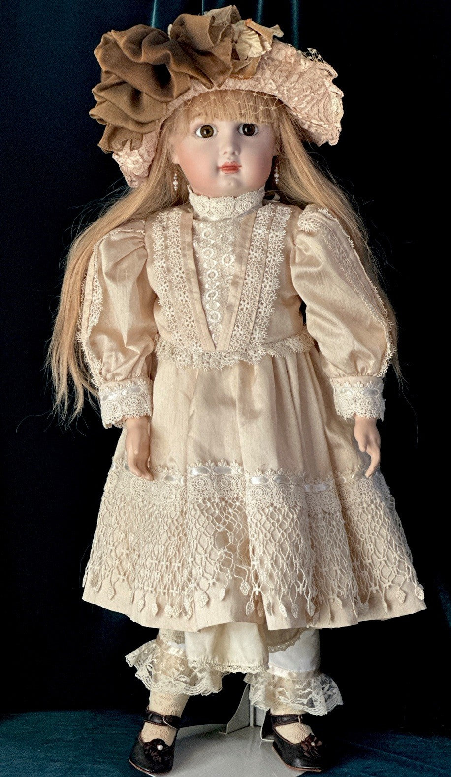 Vintage Artist Reproduction of Antique French Jumeau 30” Doll Porcelain Head