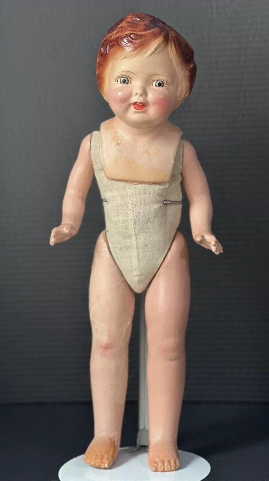 Vintage 1920’s “Kiddie Pal Dolly” by Regal Mfg Co Tin Sleep Eye 20” Doll