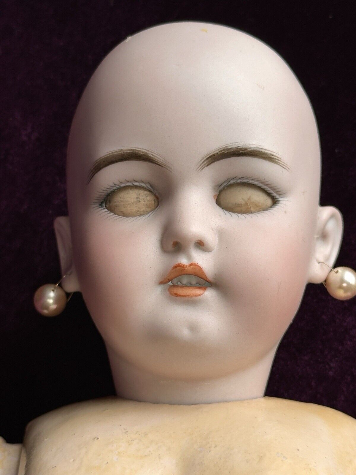 Antique German 20” Simon Halbig 1079 Dep Bisque Head Doll