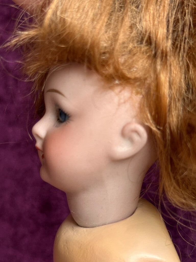 Antique German Miniature 8" Simon Halbig Bisque Head Square Teeth Doll