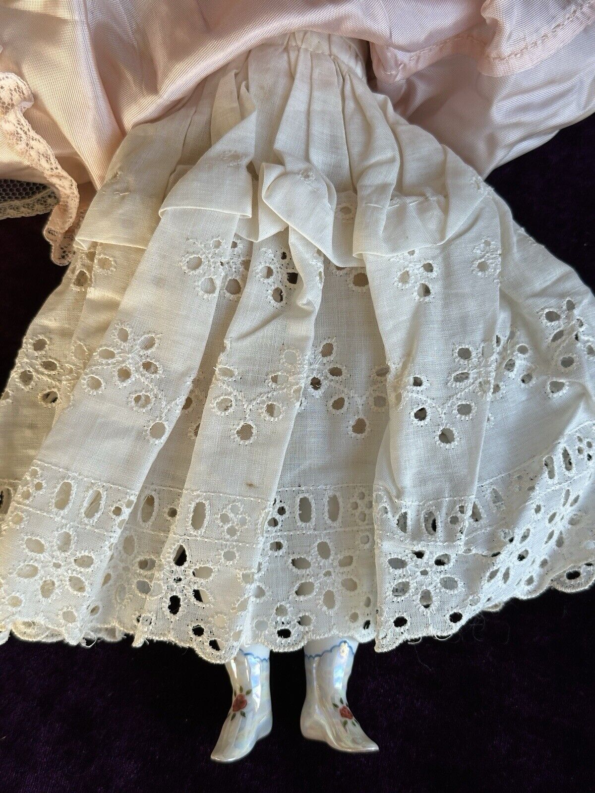 Vintage 40’s Porcelain 14” Reproduction of Antique German Doll by Emma Clear