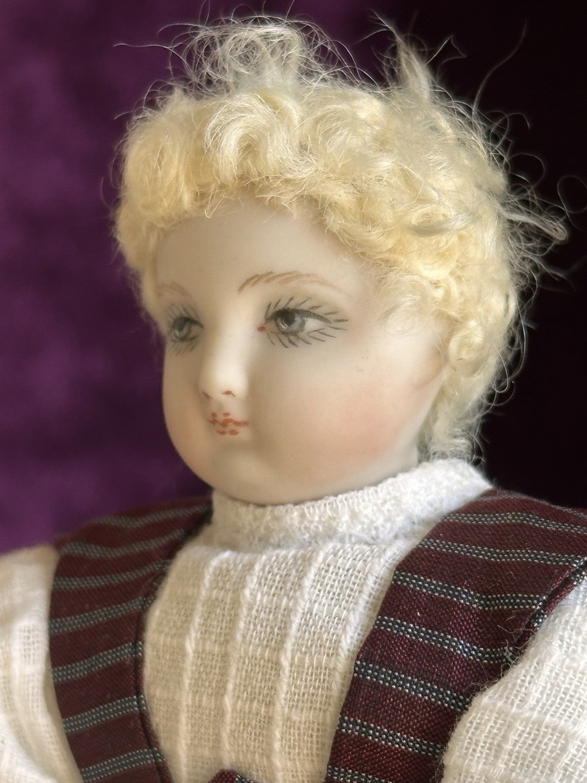 Porcelain Miniature Cathy Hansen Repro of Antique French Huret Dollhouse Doll