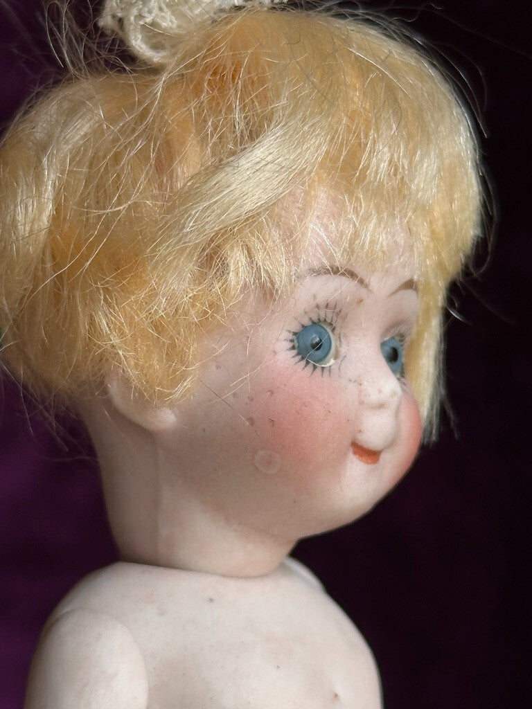 Antique German 4.5” Kestner 292 All Bisque Googly Eyes Doll
