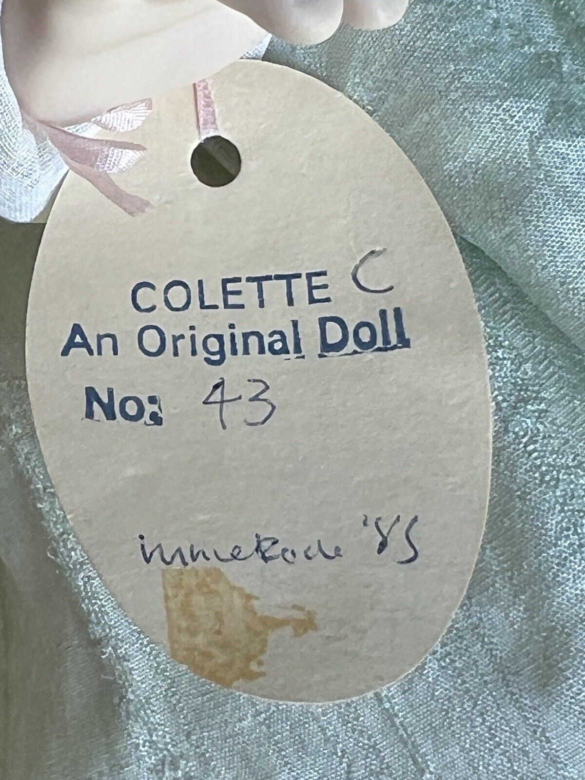 Collectible 17” Doll Colette C Lynne & Michael Roche 1985