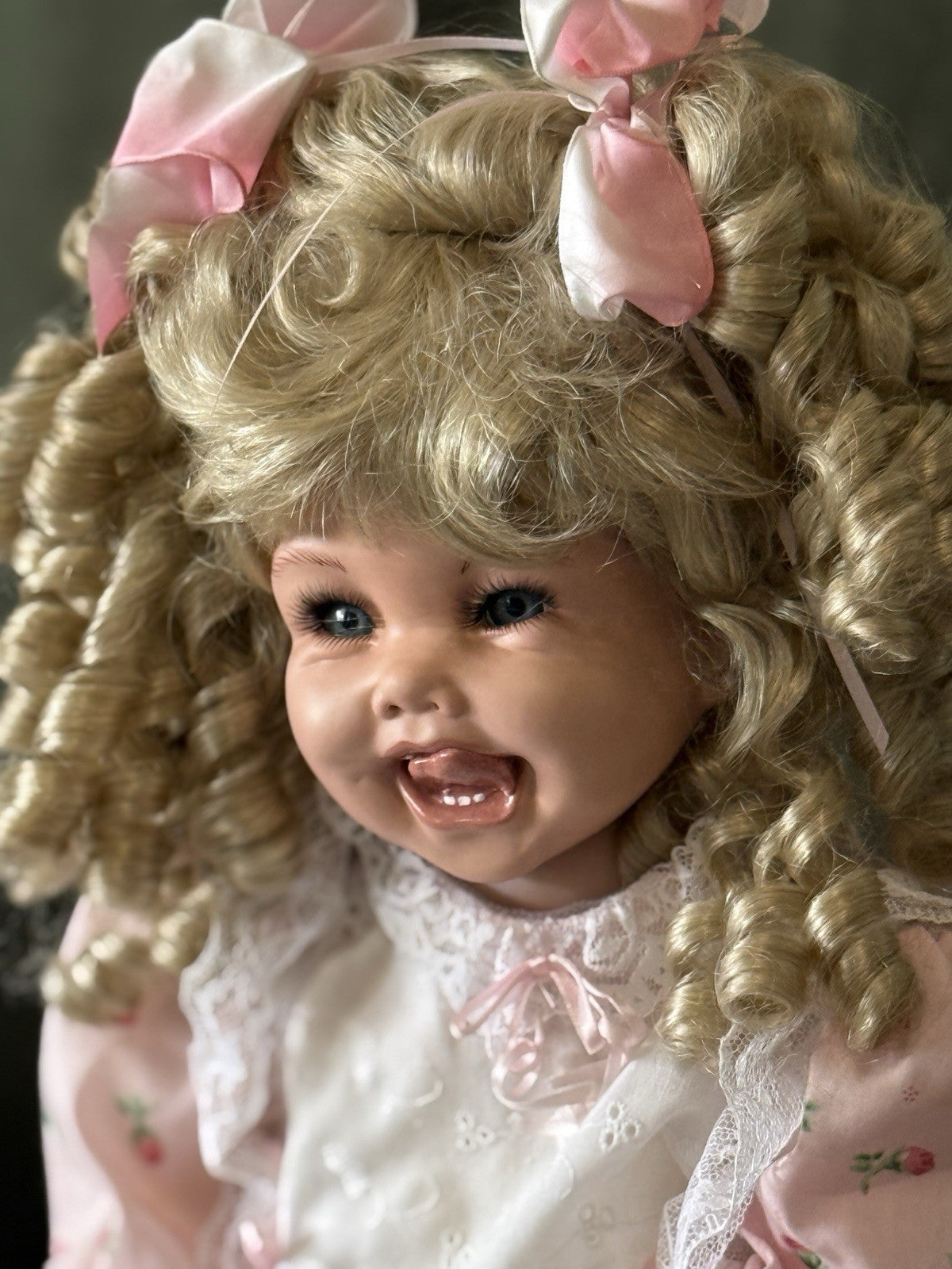 Artist Reproduction Of Porcelain 28” Doll “Lacey”