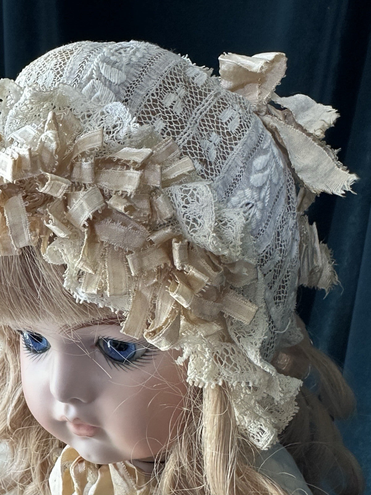 Vintage Artist Reproduction of Antique French Bru Jne 20” Doll Porcelain Head