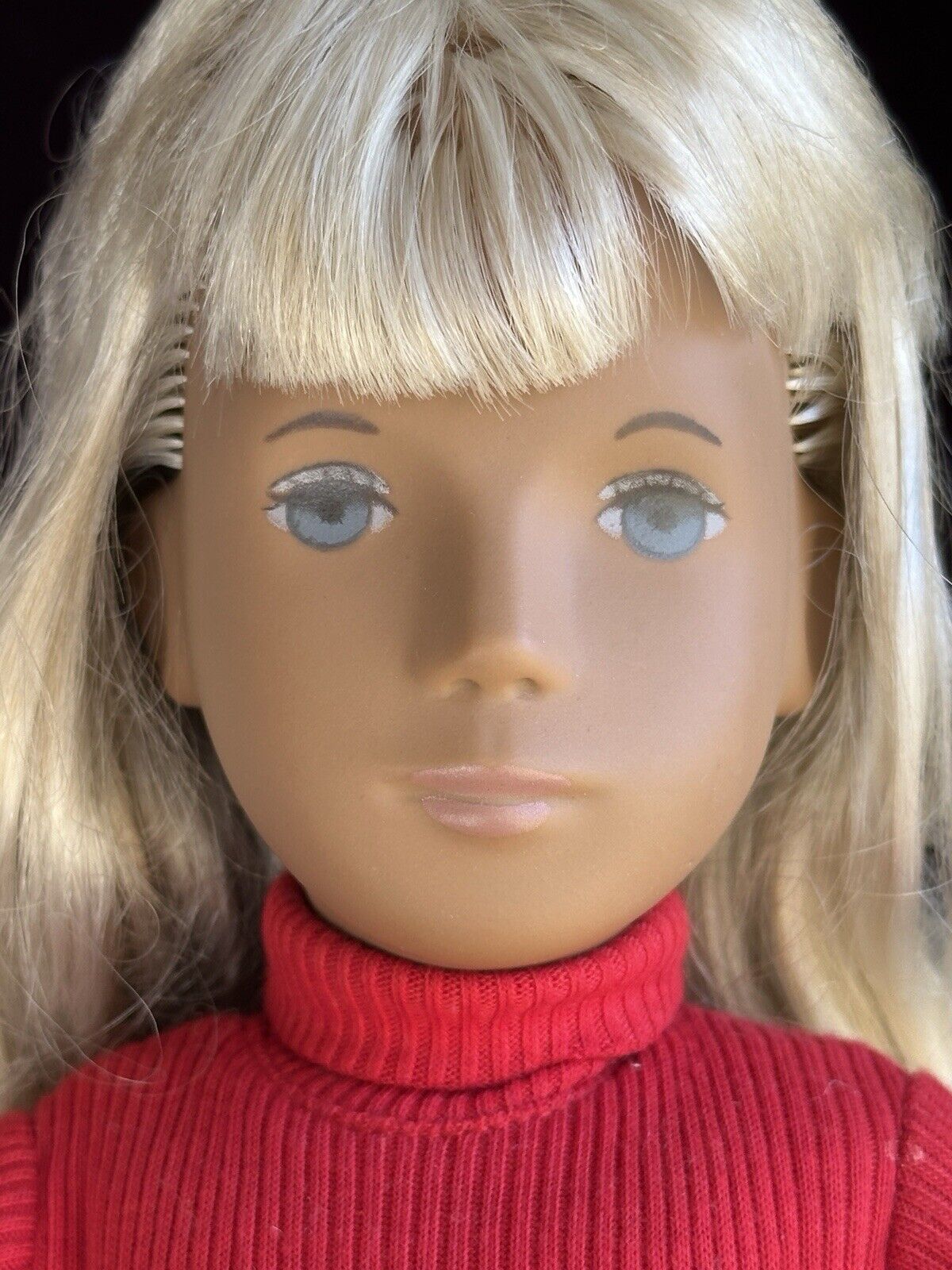 Vinyl Trendon Sasha Blonde Gingham Girl Doll England with Box Winter Outfit