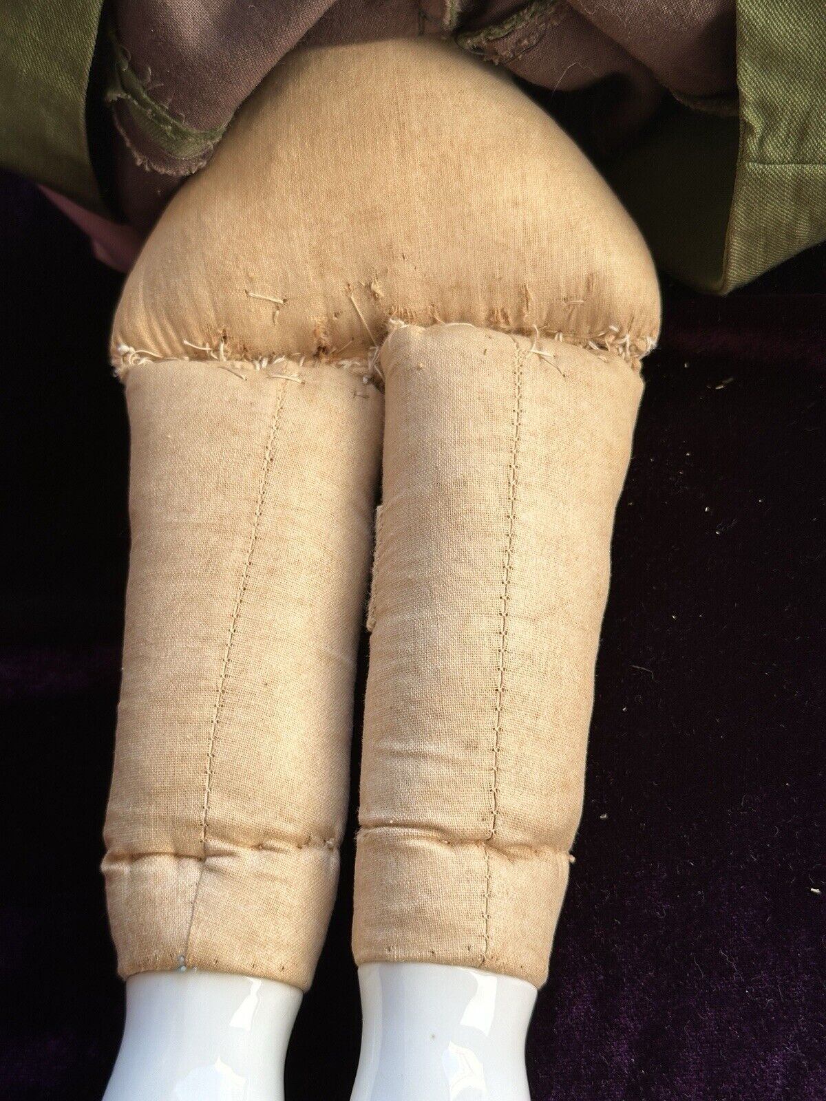 Antique German 20” Flat Top Highbrow China Shoulder Head Doll