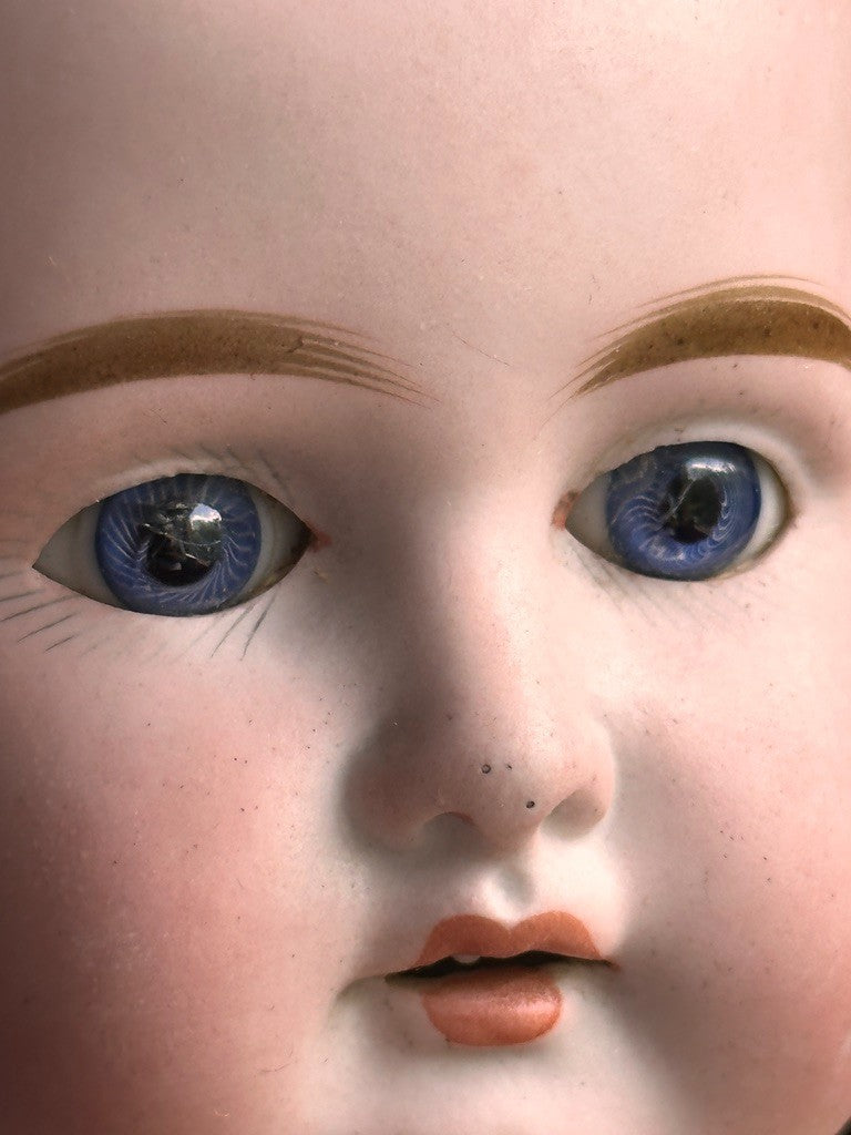 Antique German 15” Paul Schmidt (?) Bisque Head Sonnenberg Body Doll