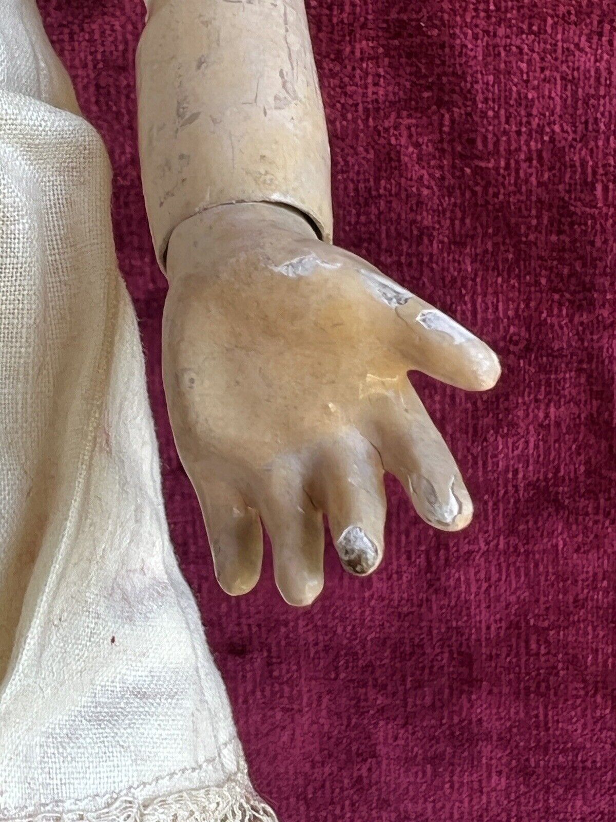 Antique German 11” Armand Marseille 210 Googly Eye Jointed Body Bisque Head Doll