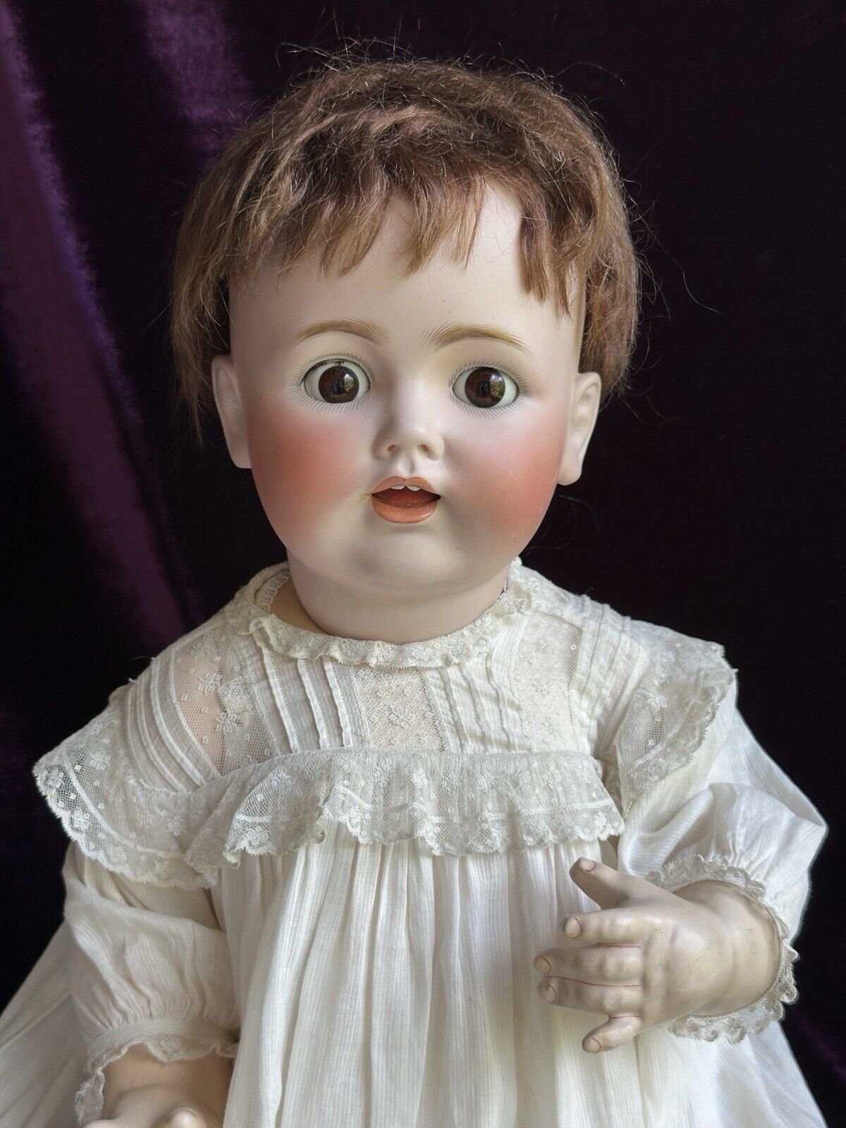 Large Antique German 23” Kestner JDK 257 Character Baby Doll