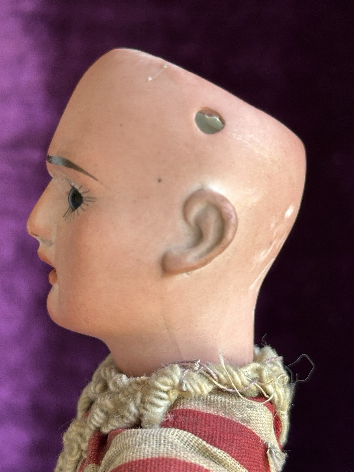 Antique German 8.5” Armand Marseille Native American Indian Bisque Head Doll