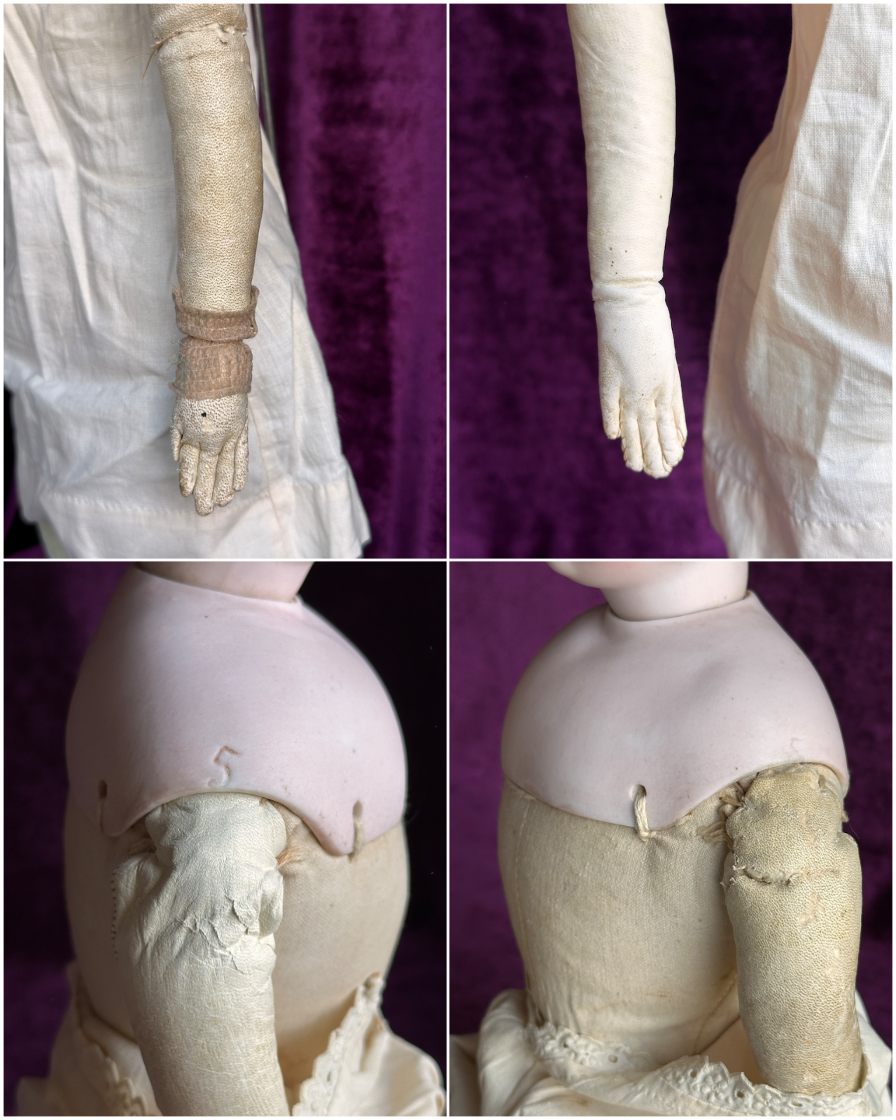 Antique French 19” Poupee Bisque Head Fashion Doll