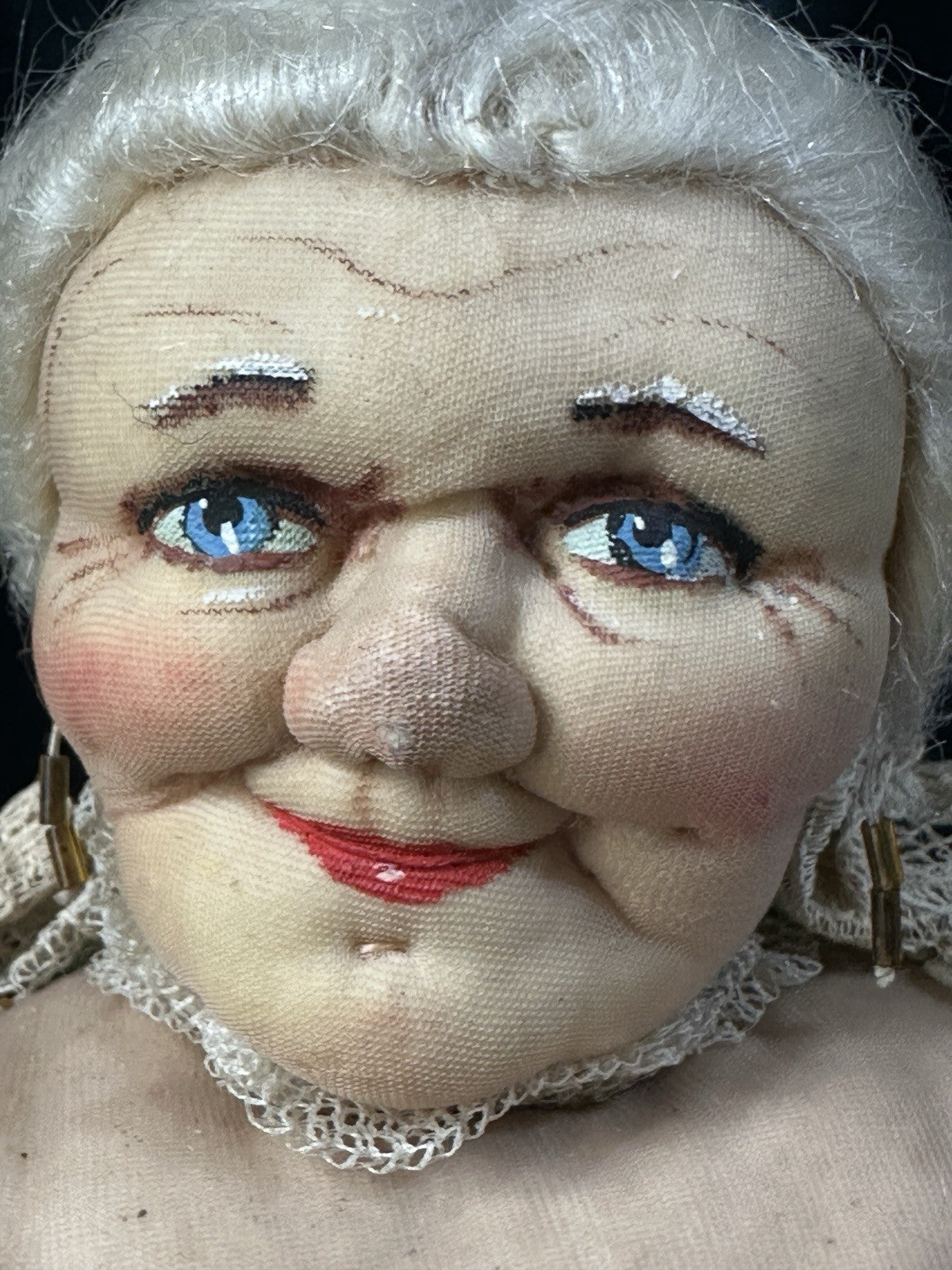 RARE Original French Ravca Stockinette Character 18” Doll Courtesan Of Louis XV