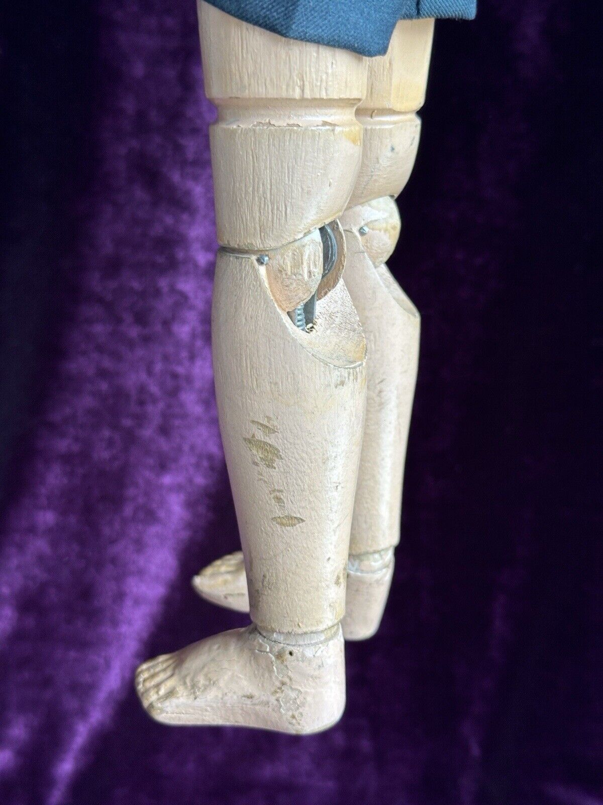 Antique American 19” Schoenhut 308 (?) Wood Carved Boy Doll