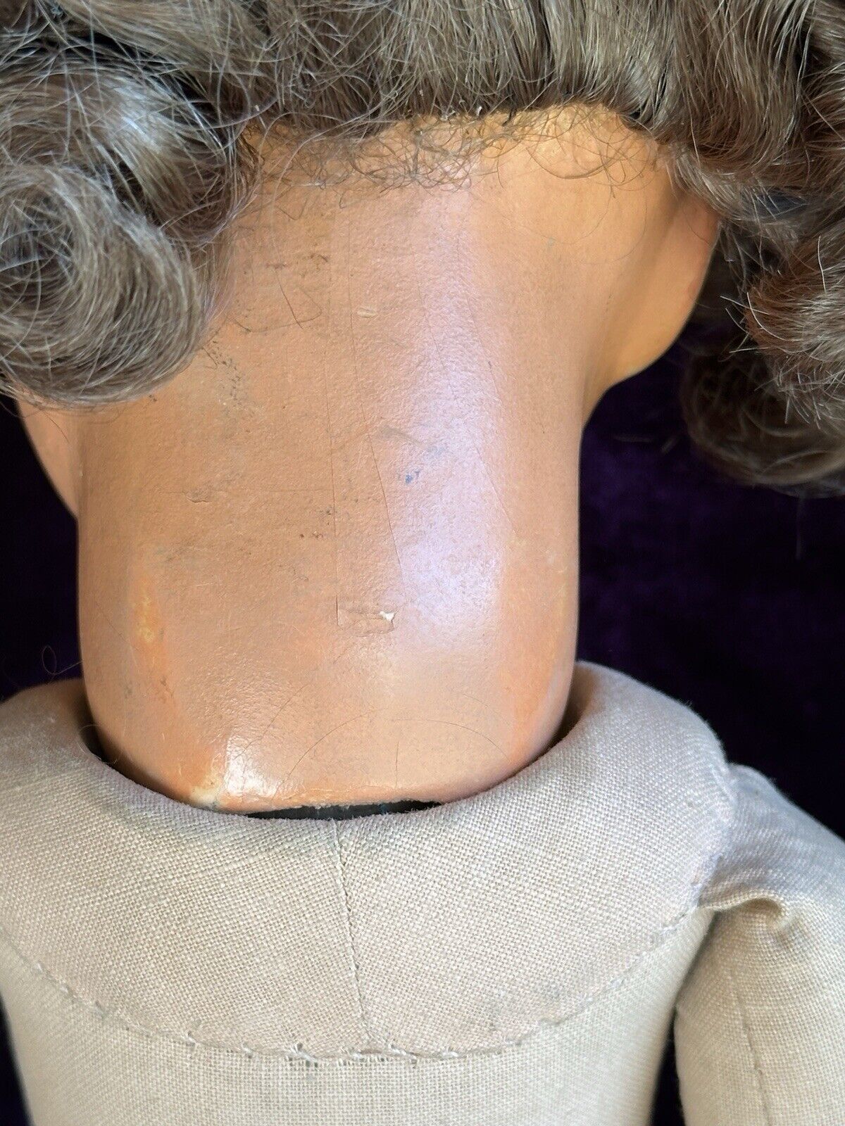 Antique German 18.5” Kathe Kruse VIII (?) Cloth Child Girl Doll with Swivel Neck