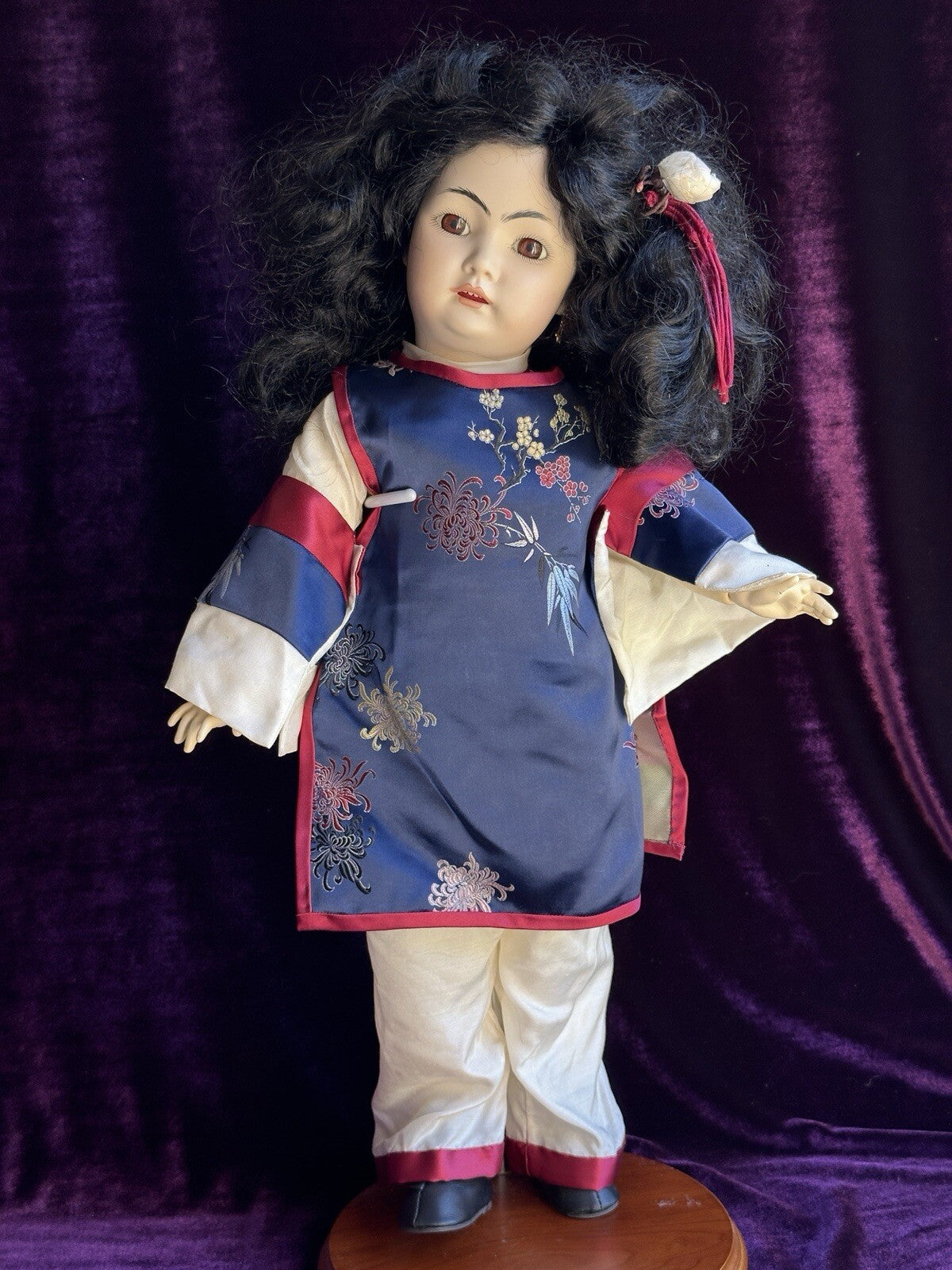 Vintage 21” Porcelain Repro. of Antique German Simon Halbig 1329 Oriental Doll