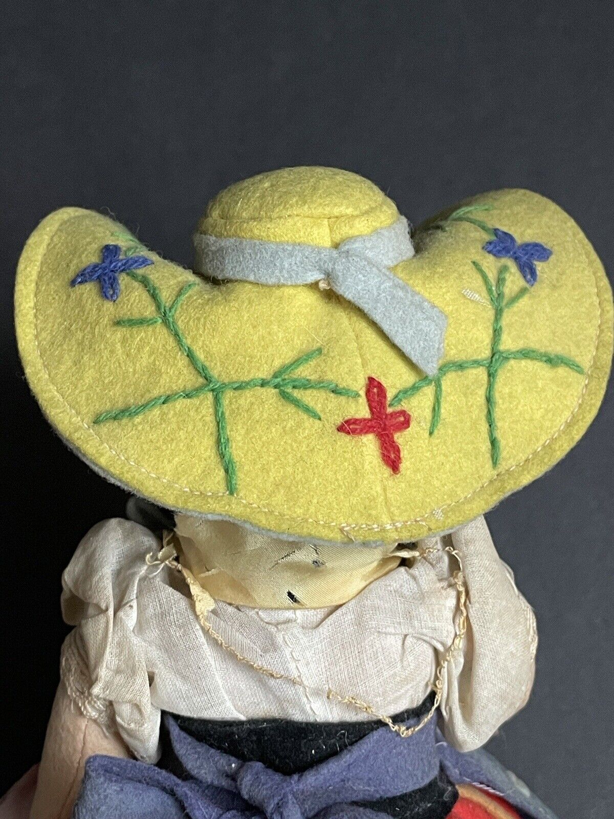 Vintage Italian Lenci Mascotte Regional Costume Cloth/Felt Doll