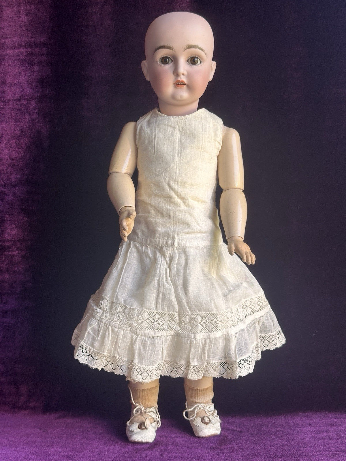 Antique German 18.5” Kestner 129 Bisque Head Composition Body Doll