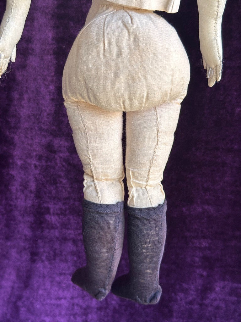 Rare Antique German 18” Belton Solid Domed Bisque Shoulder Head Fashion Doll