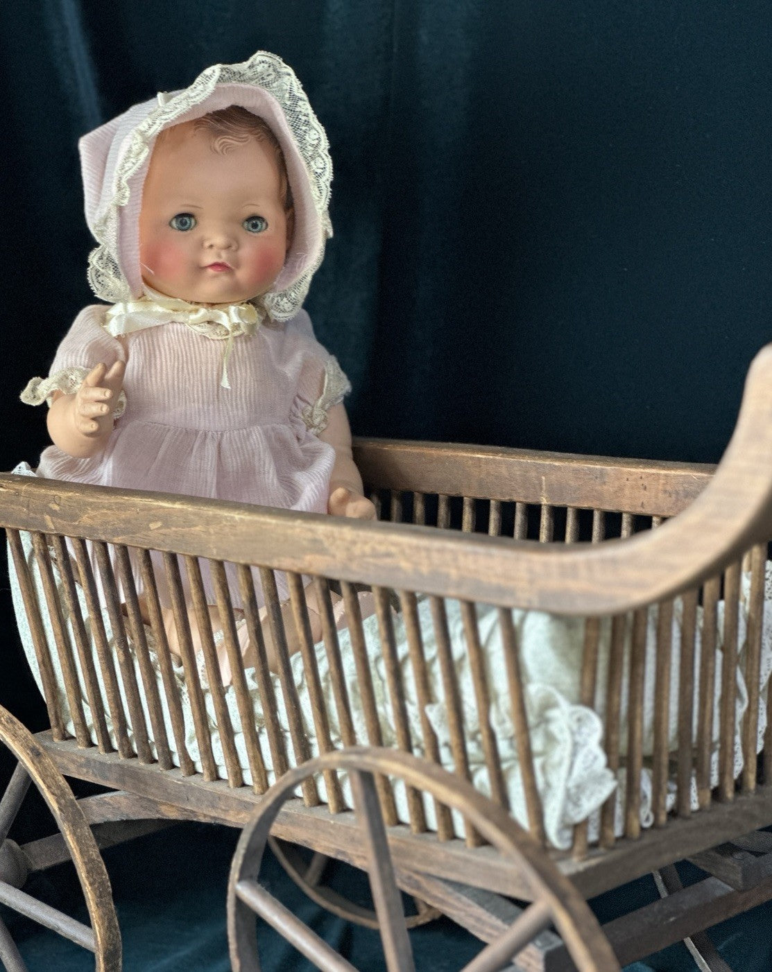 Vintage 1950’s American Character Toodles 16” Vinyl Doll Molded Hair