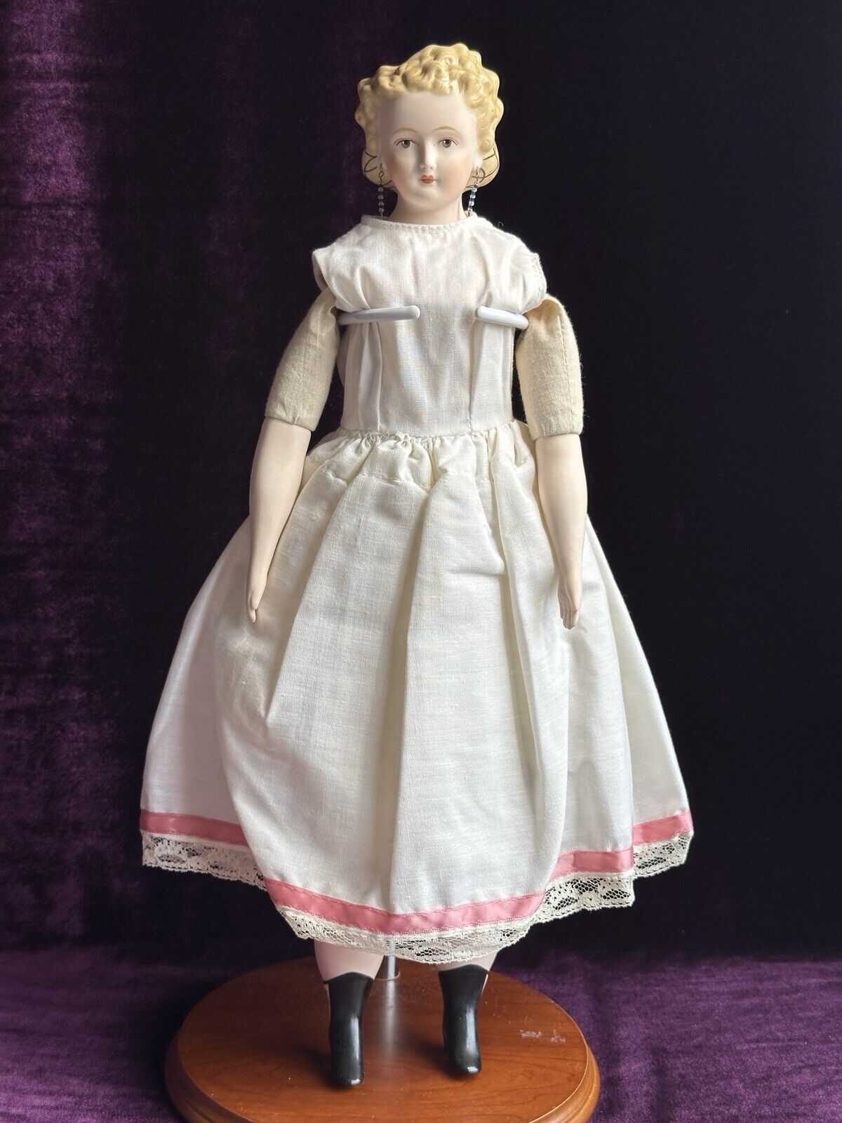 Vintage 17.5” Reproduction of Parian Porcelain Doll from Emma Clear Mold