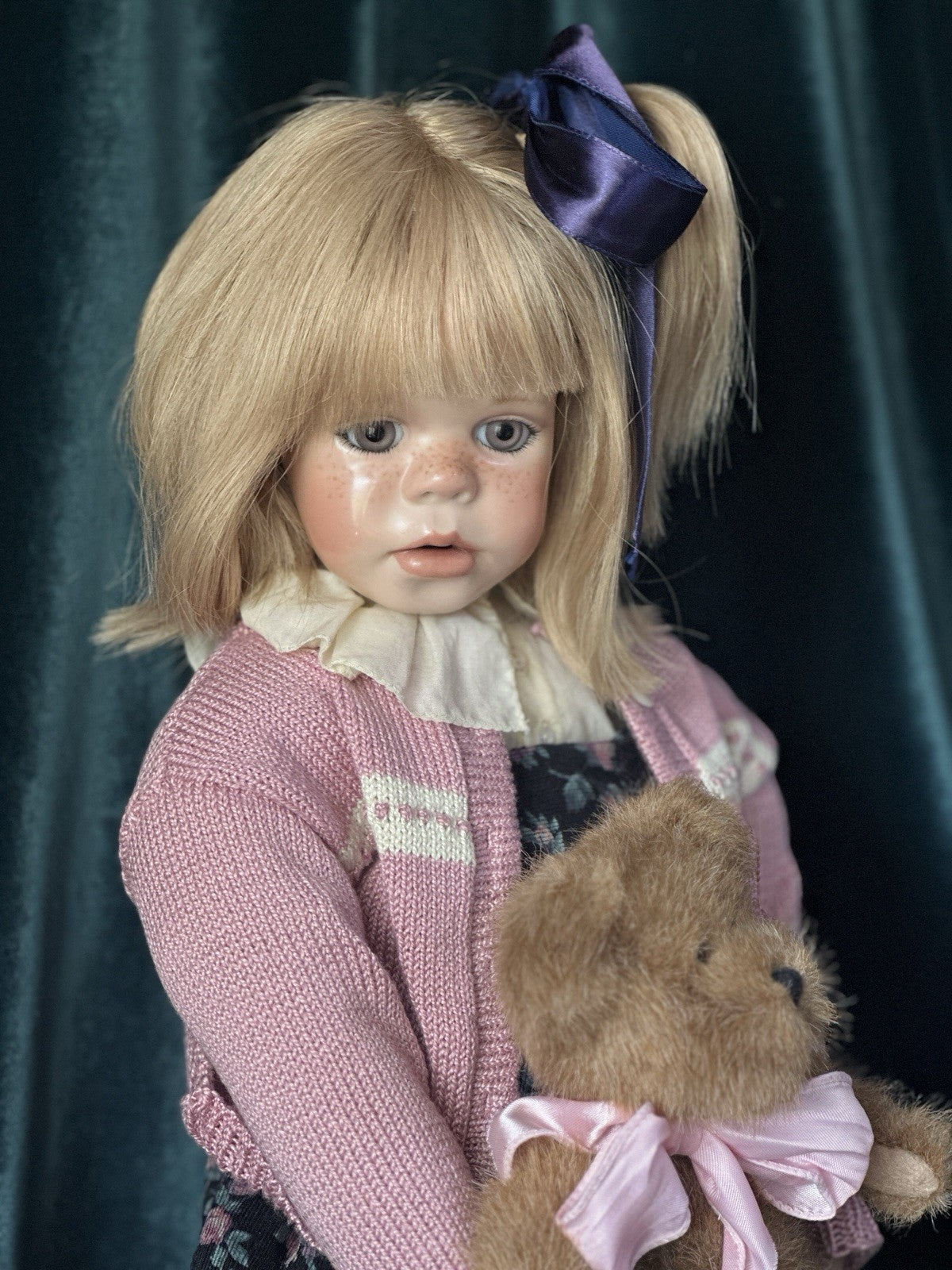 Collectible Artist Susan Krey Baby 24” Doll “Windy” Wax Over Porcelain LE 25