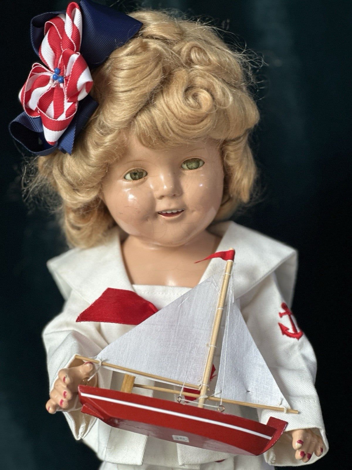 Vintage IDEAL All Composition Shirley Temple 19” Doll
