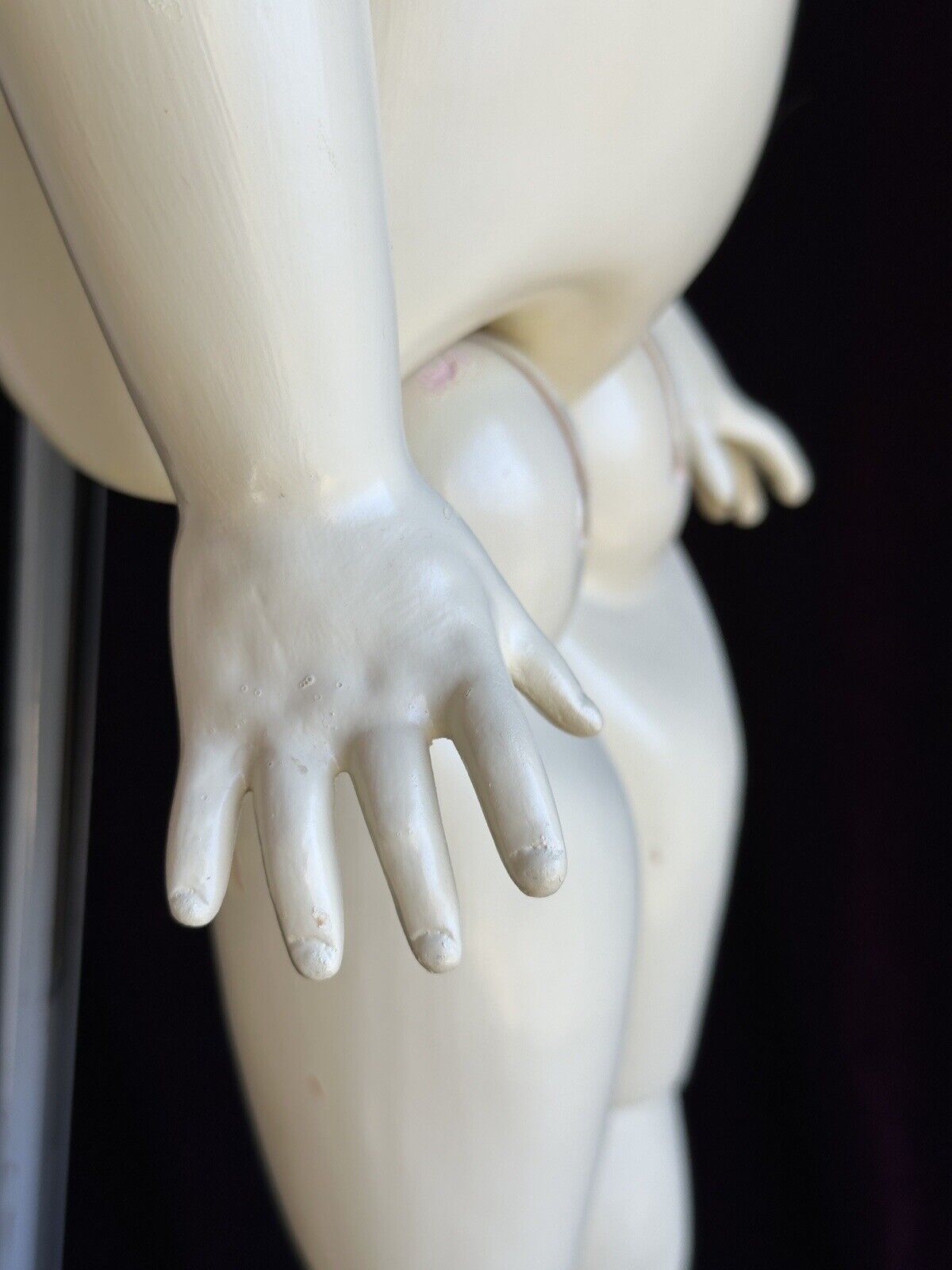 Large Vintage 31” Porcelain Reproduction of Antique French Fashion Doll