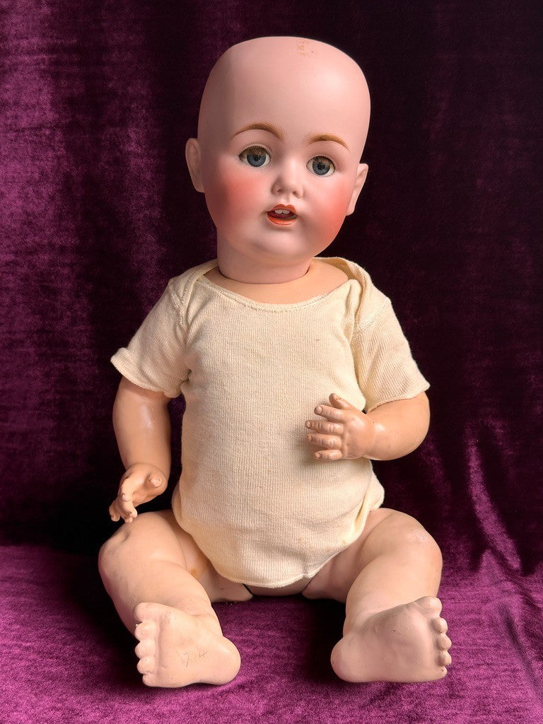 Large 21” Antique German JDK Kestner 257 Bisque Head Baby Doll Composition Body