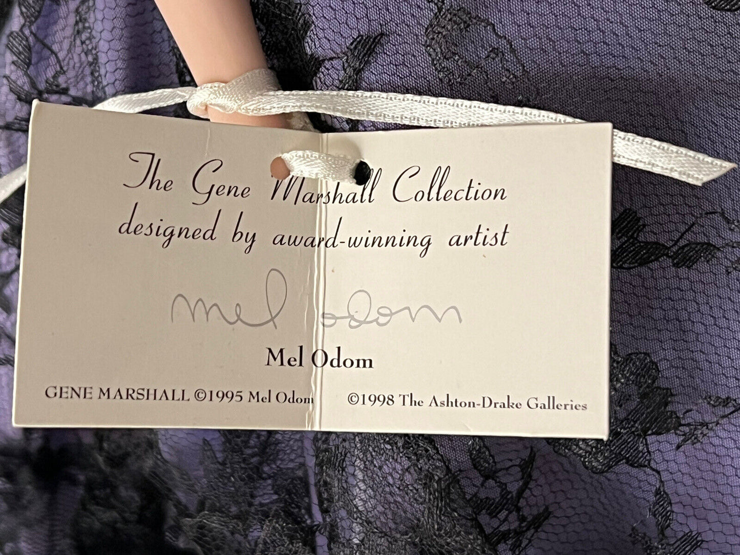 Gene Marshall Mel Odom 16" Doll “Creme De Cassis” Box/tag/COA /accessories