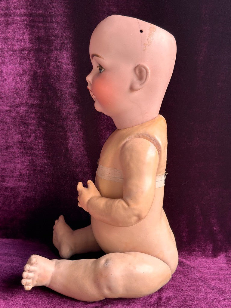 Large 21” Antique German JDK Kestner 257 Bisque Head Baby Doll Composition Body