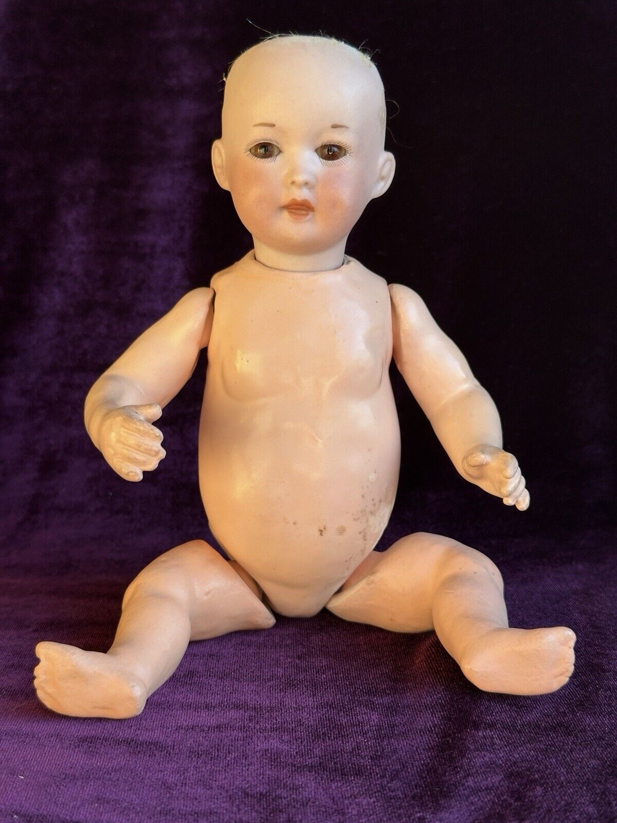 Rare Antique German 9.5” Armand Marseille 590 Bisque Head Baby Doll