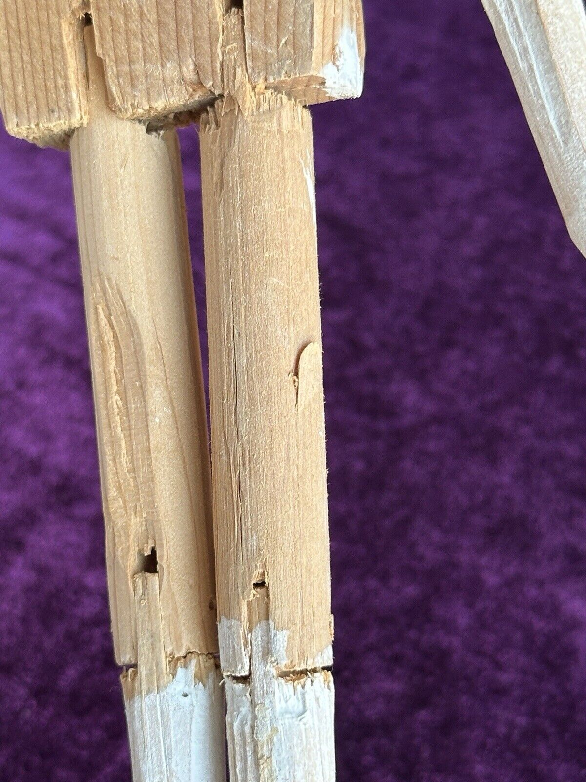 Antique German 11.5” Grodnertal Wood Peg Jointed Doll
