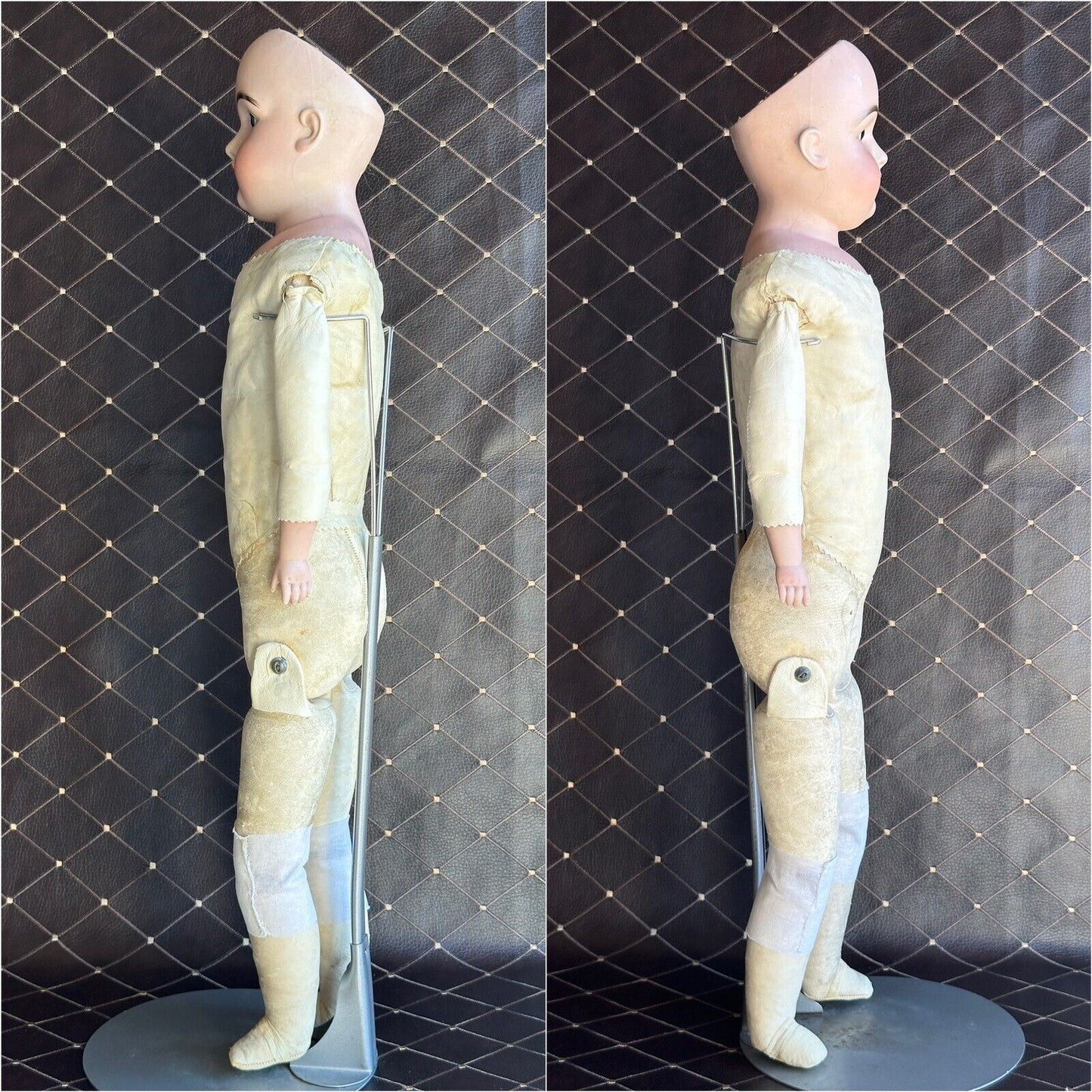 Large Antique German 27” Kestner Turned Bisque Shoulder Head Doll