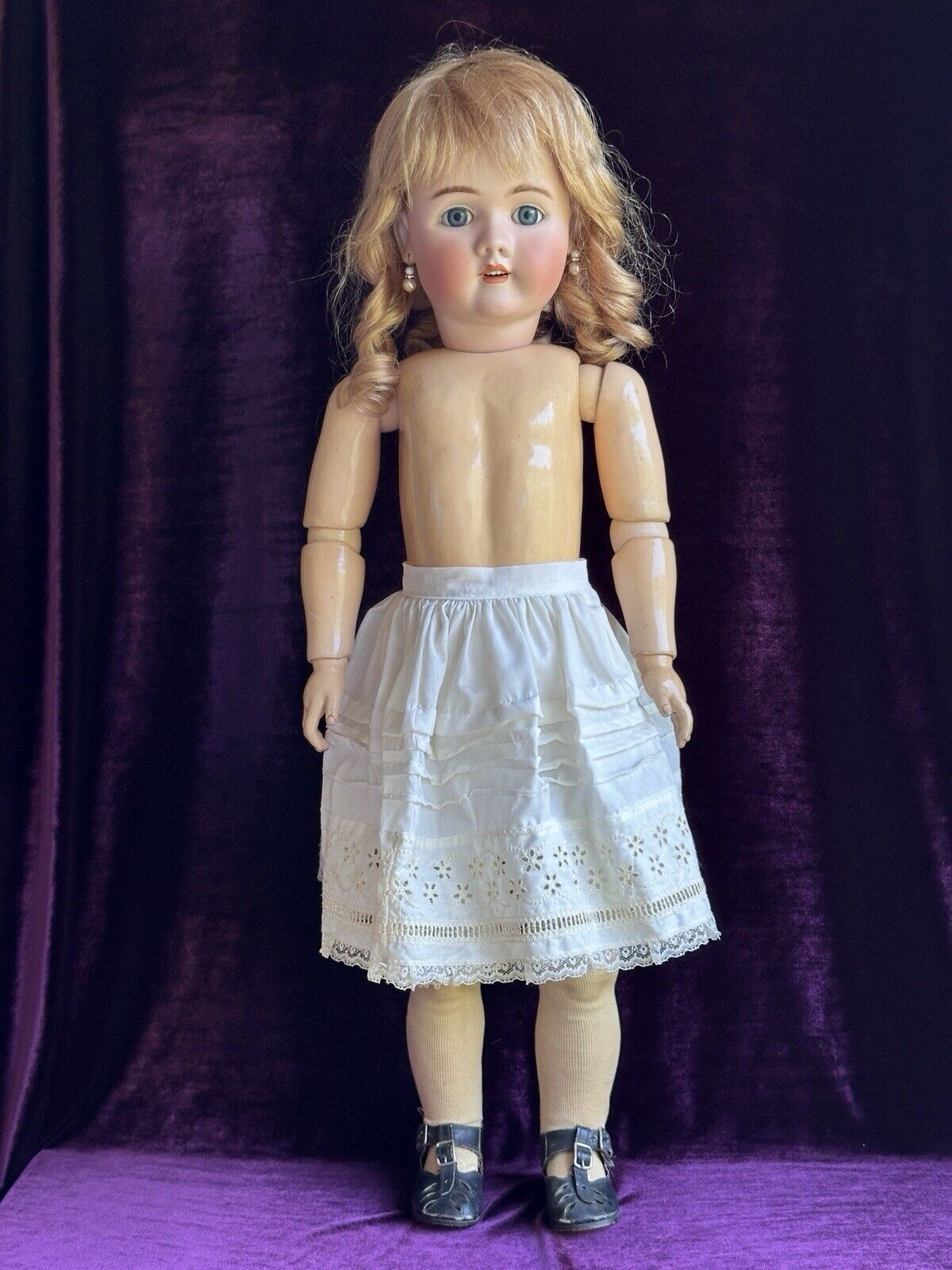 Large Antique German 31” Heinrich Handwerck 109 Bisque Head Doll