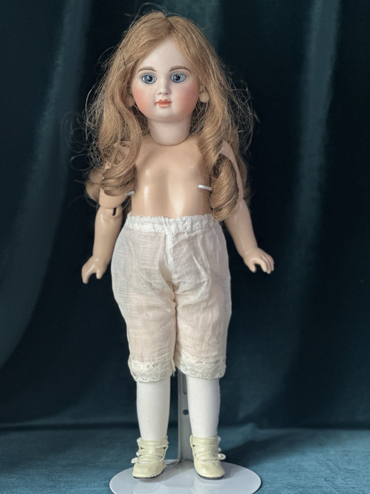 Reproduction of Antique French Bebe Tete Dep 18” Doll By Opal Butler