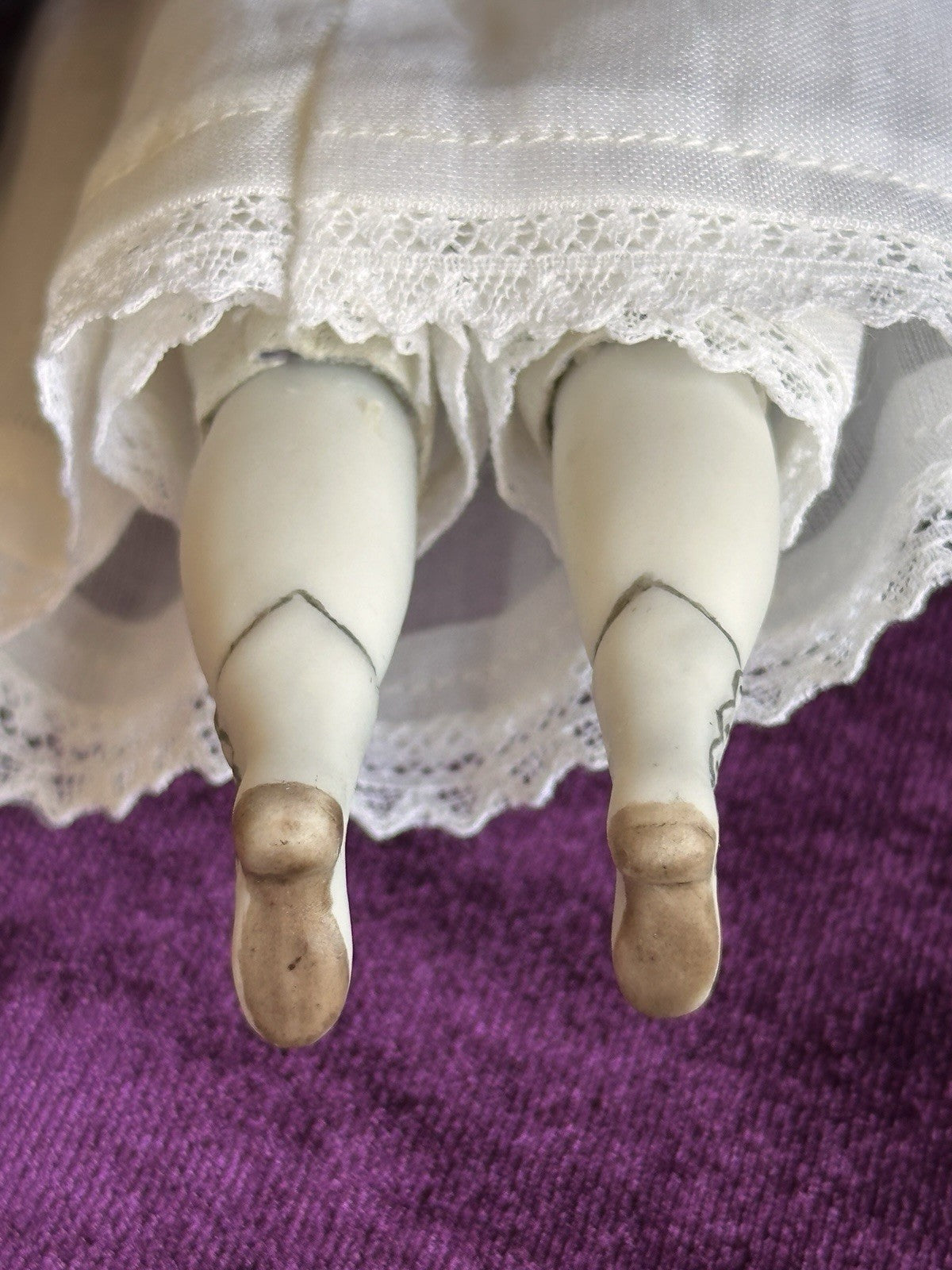 Porcelain Miniature Cathy Hansen Repro of Antique French Huret Dollhouse Doll