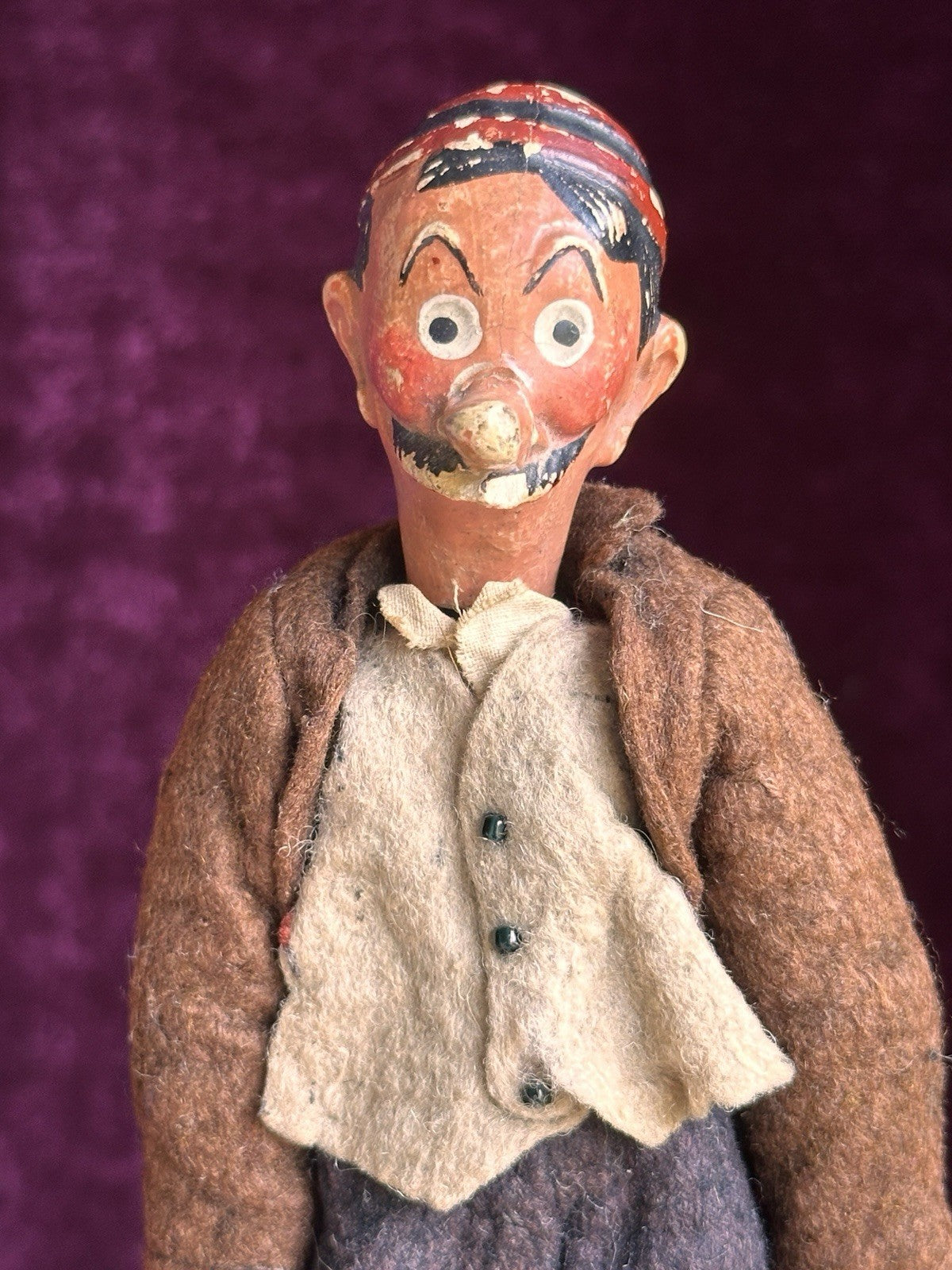 2 Antique Swiss SABA Bucherer Mutt & Jeff Ball Jointed Metal Dolls Toys