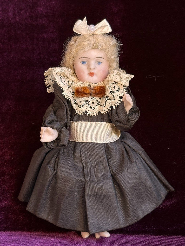 Antique German 5.25” Kestner All Bisque Mignonette Dollhouse Doll