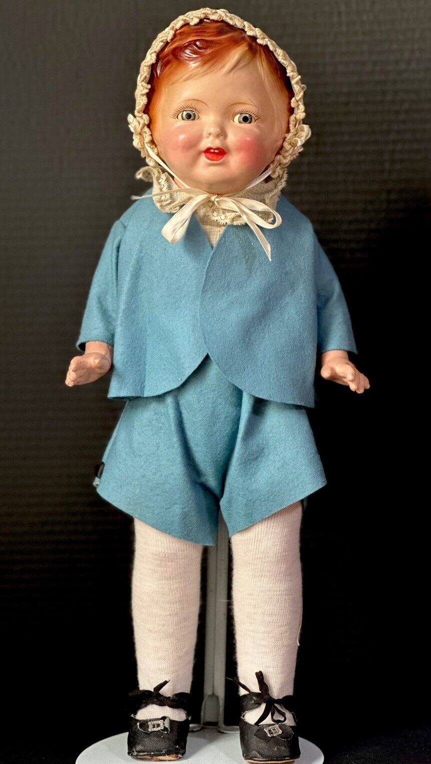 Vintage 1920’s “Kiddie Pal Dolly” by Regal Mfg Co Tin Sleep Eye 20” Doll