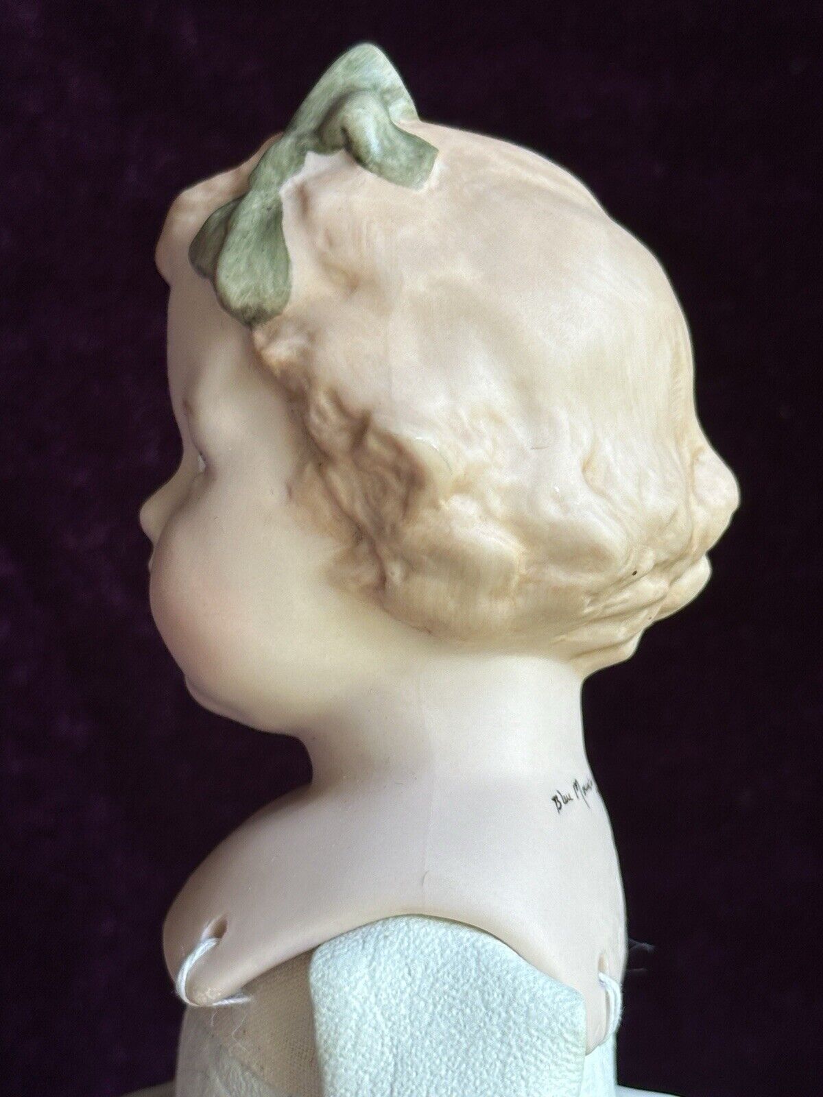 Porcelain 13.5” Reproduction of Antique German Heubach 7851 Character Girl Doll