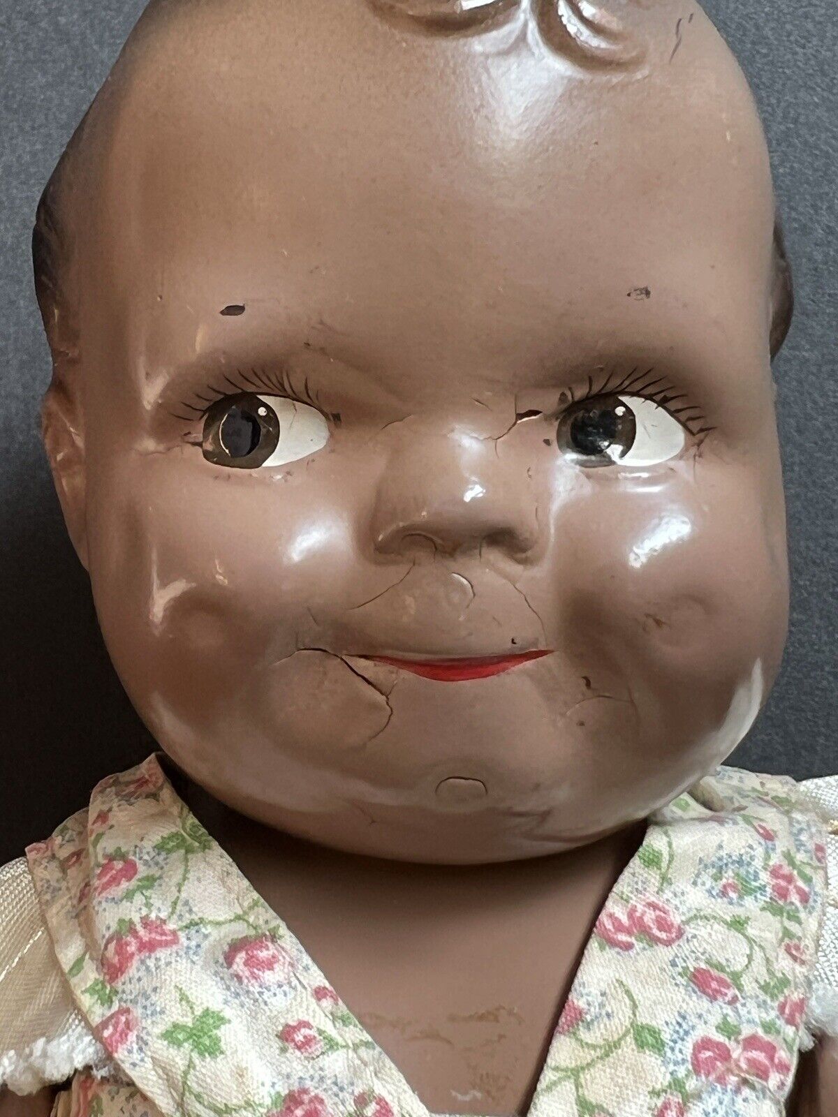 Original Vintage Composition Dark Complexion Scootles Rose O’Neill Cameo Doll